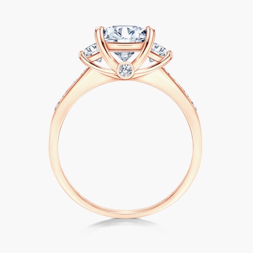 Pierścionek zaręczynowy Dream: różowe złoto, diamenty